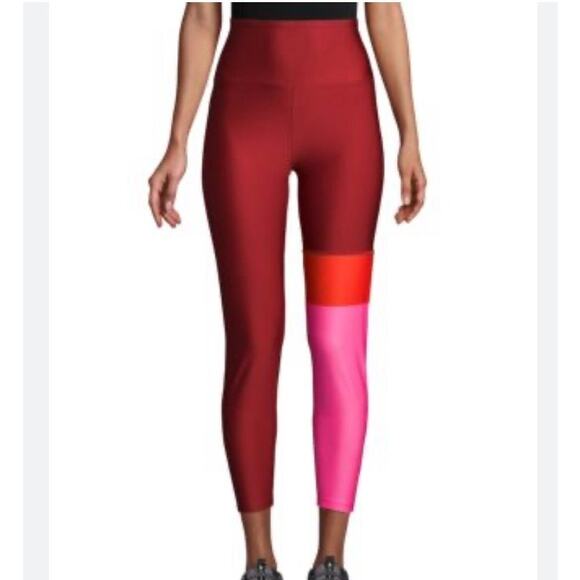 Nanette Lepore Red Pink Orange Compression Leggings Women's Large NWT MSRP:$58 - Picture 1 of 10